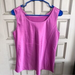 Pretty Silky Magenta Tank Top SzM/L So Pretty Non Stretch